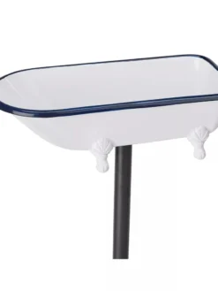 White Enamel Bathtub Birdbath 9 White Enamel Bathtub Birdbath -Garden Series Store 8612266 04V jpeg