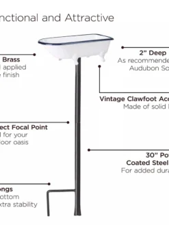 White Enamel Bathtub Birdbath 11 White Enamel Bathtub Birdbath -Garden Series Store 8612266 06V jpeg