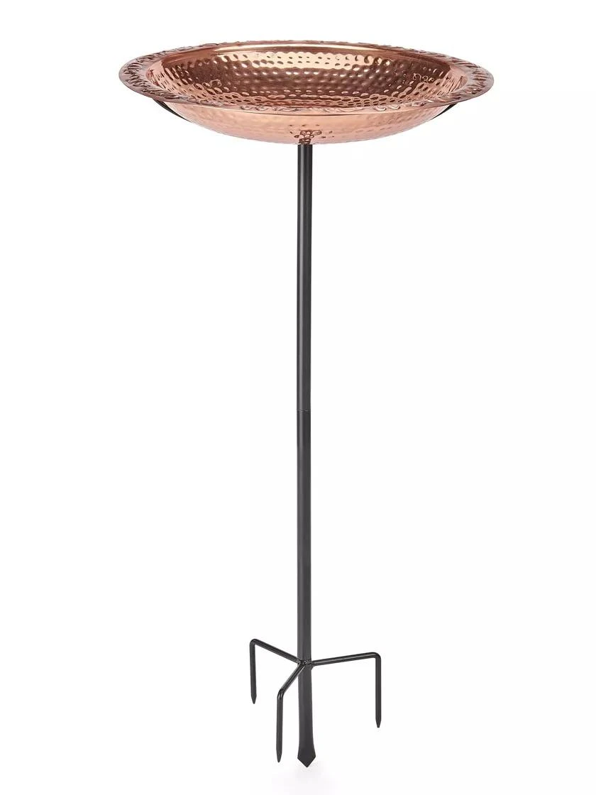 Copper Birdbath, 18" With Stake 2 Copper Birdbath, 18" With Stake - Image 2