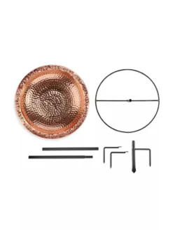 Copper Birdbath, 18" With Stake 6 Copper Birdbath, 18" With Stake -Garden Series Store 8612271 03V
