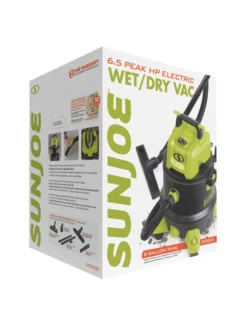 Sun Joe® 8-Gal 1200W 6.5 Pk HP Wet/Dry Shop Vac, HEPA,w/Cleaning Attachments -Garden Series Store 8612522 01v