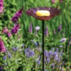 Glass Flower Butterfly Feeder Stake