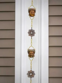Buddha Copper Rain Chains, 8.5'