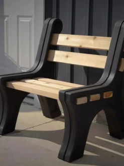 Custom Length Lightweight Indoor Or Outdoor Bench Ends 11 Custom Length Lightweight Indoor Or Outdoor Bench Ends -Garden Series Store 8612857BK 09V tif