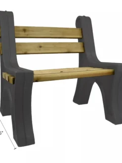 Custom Length Lightweight Indoor Or Outdoor Bench Ends 15 Custom Length Lightweight Indoor Or Outdoor Bench Ends -Garden Series Store 8612857GY 07V tif