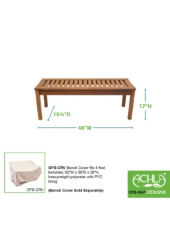 Achla Designs Backless Bench, 4' 7 Achla Designs Backless Bench, 4' -Garden Series Store 8612909 04v