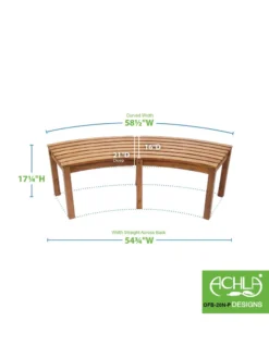 Achla Designs Curved Backless Bench 9 Achla Designs Curved Backless Bench -Garden Series Store 8612910 03v