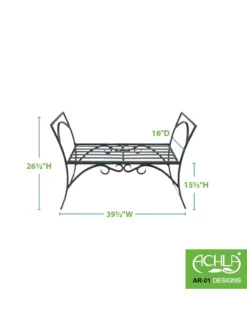 Achla Designs Wrought Iron Arbor Bench 5 Achla Designs Wrought Iron Arbor Bench -Garden Series Store 8612912 03v