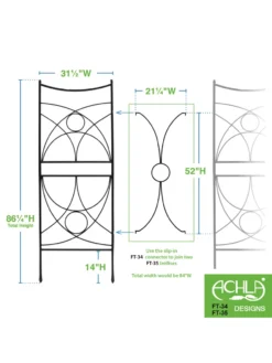 Achla Aurora Trellis Center Link -Garden Series Store 8612993 02v