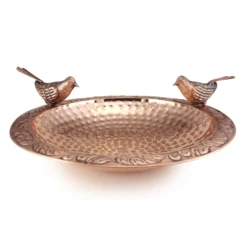 Pure Copper Bird Bath With Two Copper Birds And Tree Multipronged Garden Pole -Garden Series Store 8613379 05v scaled
