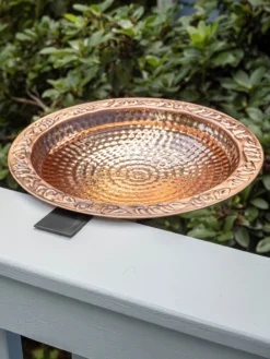 Pure Copper Bird Bath Deck Mount