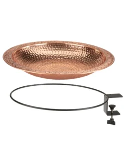 Pure Copper Bird Bath Deck Mount -Garden Series Store 8613382 03v