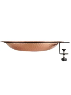 Pure Copper Bird Bath Deck Mount -Garden Series Store 8613382 04v