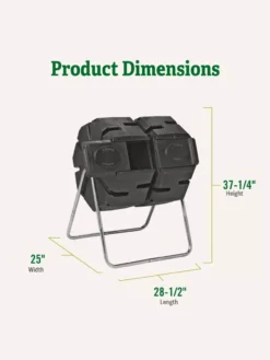 Dual-Batch Compost Tumbler -Garden Series Store Dual Compost Bin 2