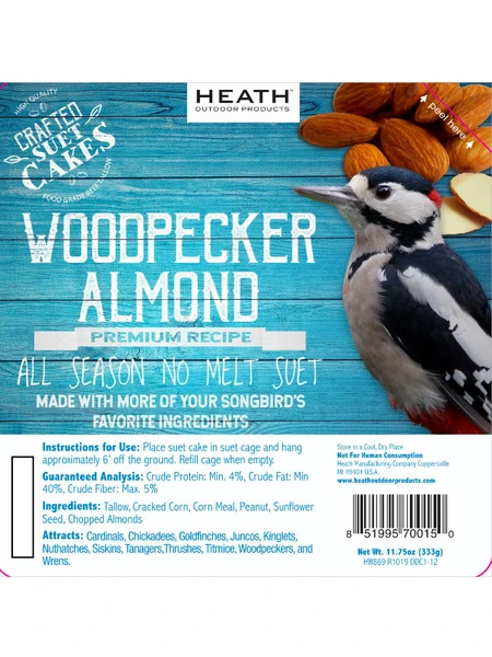 Woodpecker Almond Suet, 11.75 OZ, 12 Pack 3 Woodpecker Almond Suet, 11.75 OZ, 12 Pack - Image 3